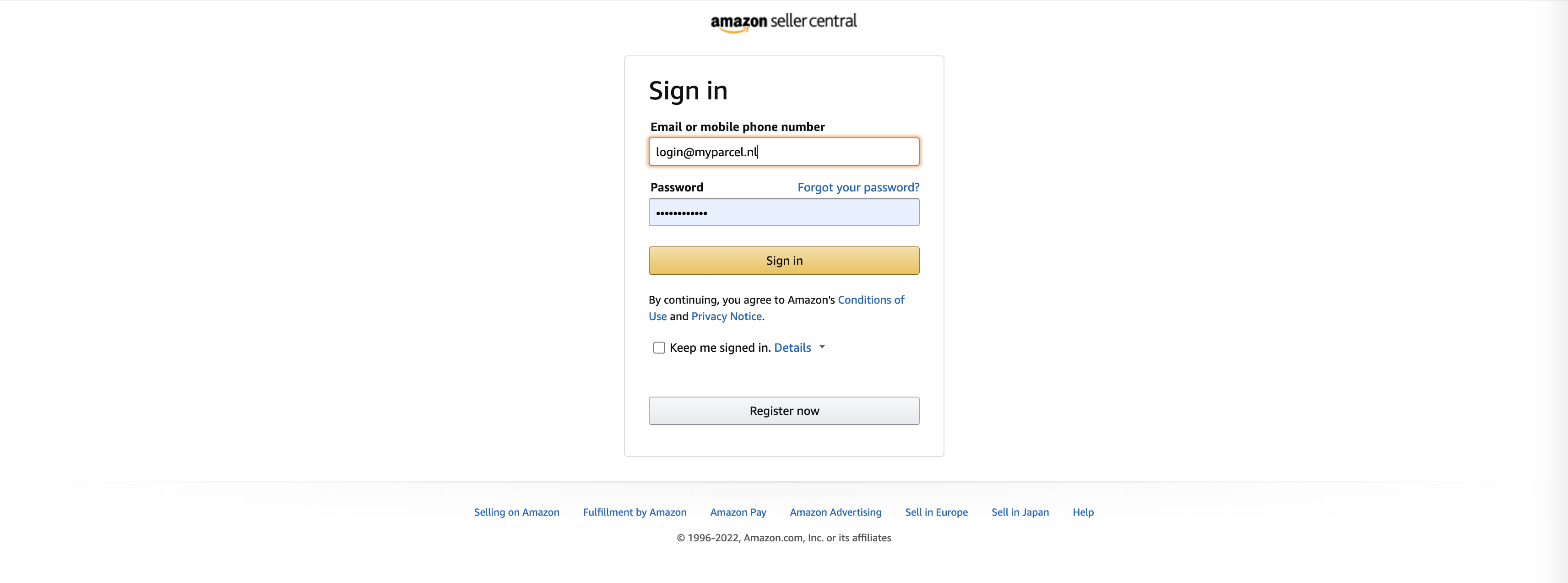 Amazon login
