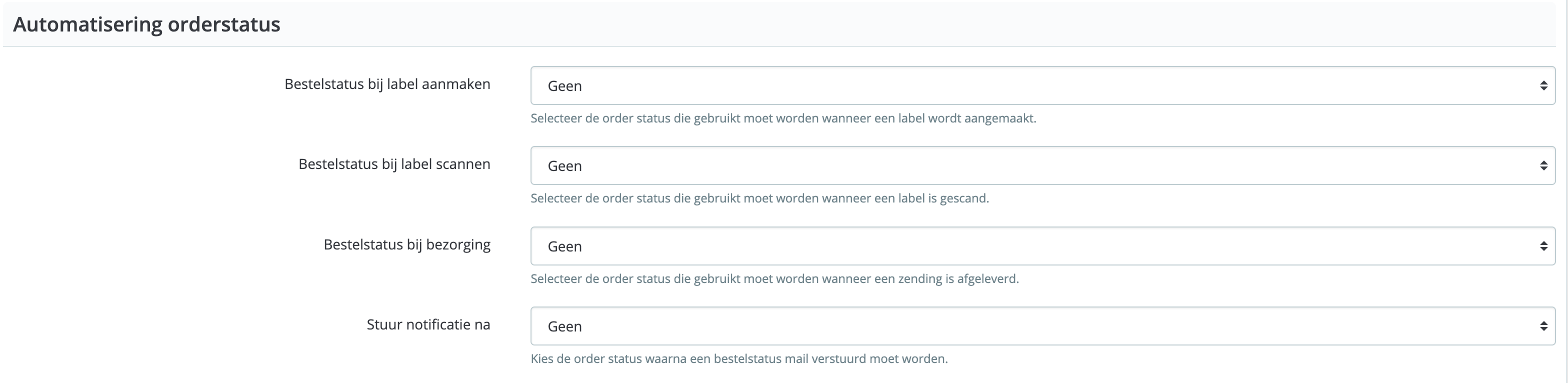 MyParcel PrestaShop automatisering orderstatus