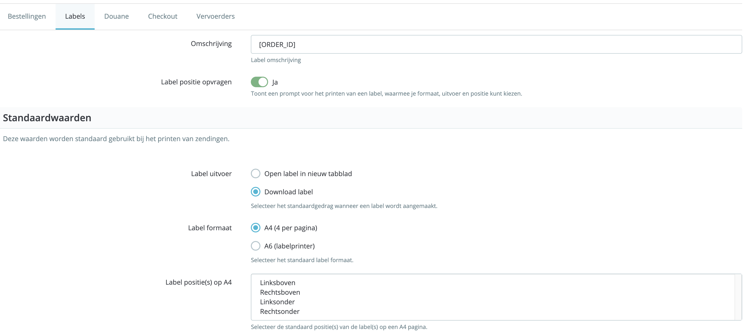 MyParcel PrestaShop plugin labels
