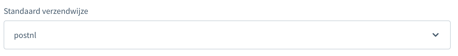 Shopware standaard verzendwijze