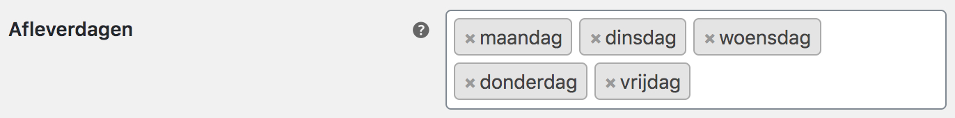 WooCommerce PostNL afleverdagen